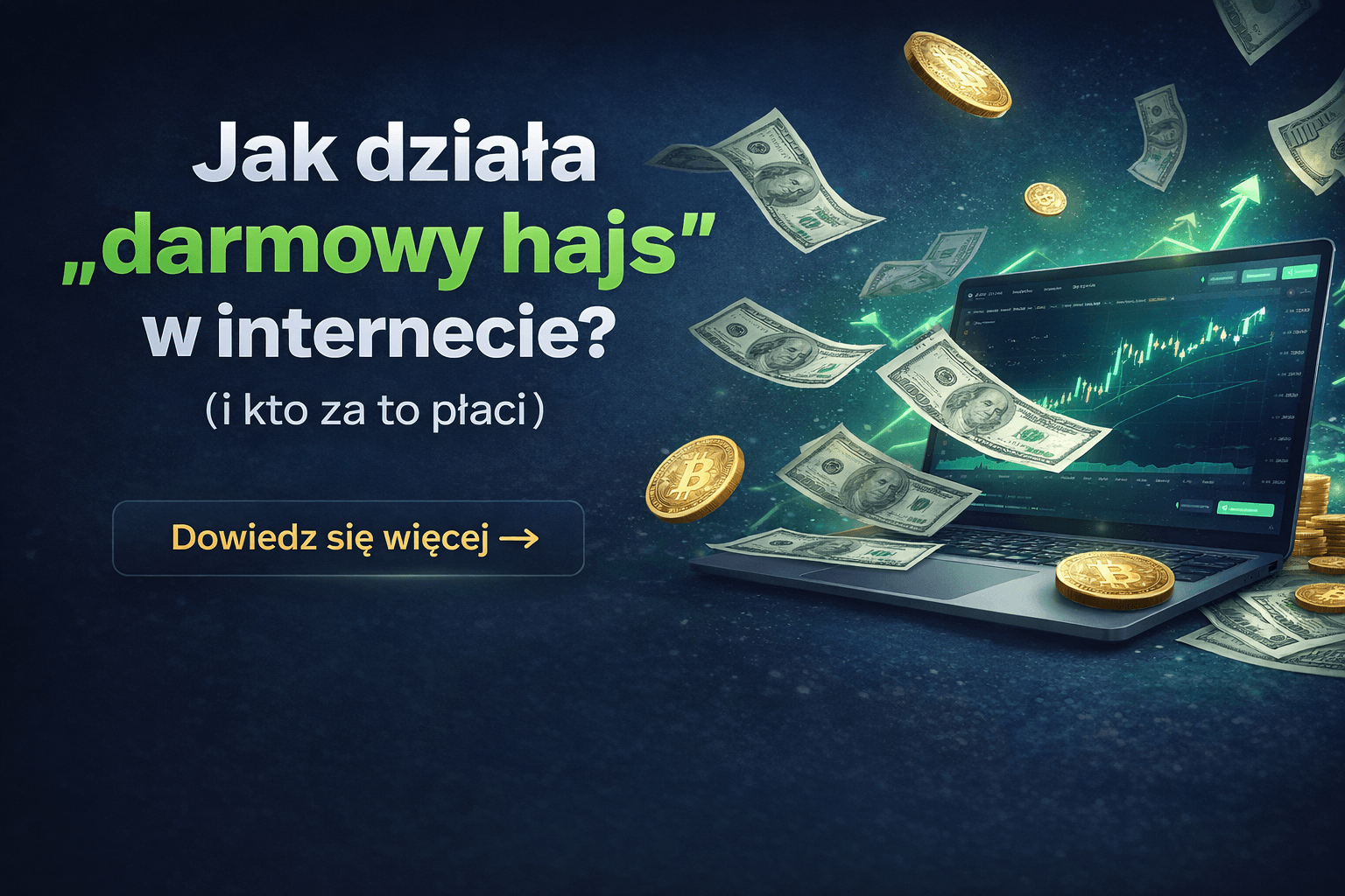 Jak działa „darmowy hajs” w internecie? (i kto za to płaci)