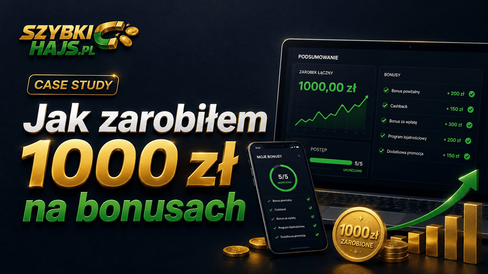 Case study: jak zarobiłem 1000 zł na bonusach