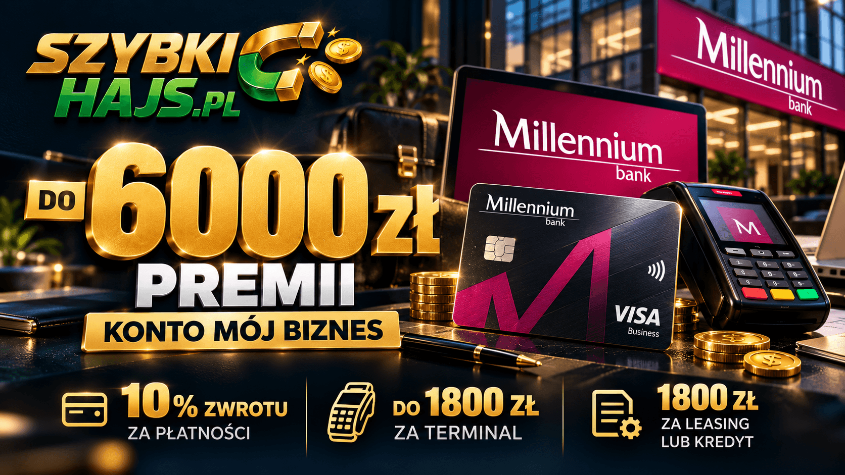 Bank Millennium Konto Mój Biznes z premią do 6000 zł